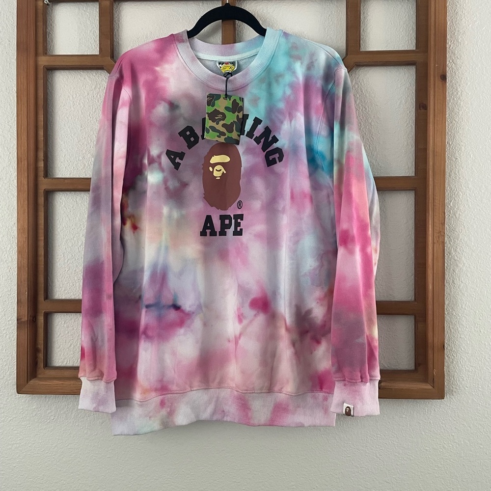 A Bathing Ape Multicolor Tie-Dye Sweatshirt